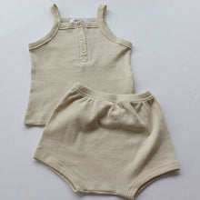 Load image into Gallery viewer, CREAM SINGLET SET